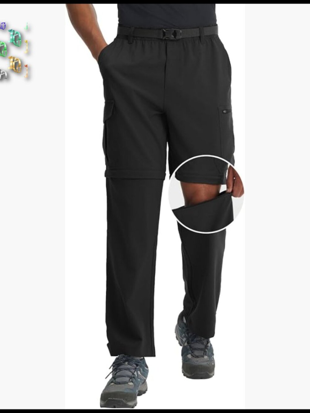 Convertible Hiking Pants Lightweight Quick Dry Ripstop Cargo Outdoor Adventure